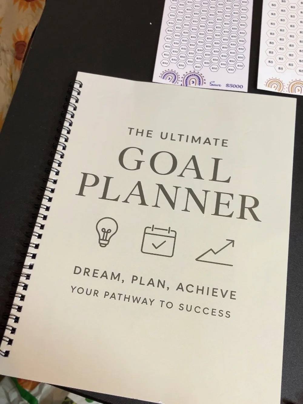 Lavender Savings Challenge Notebook. Goal Planner Workbook. Pen Set w/Bag + more